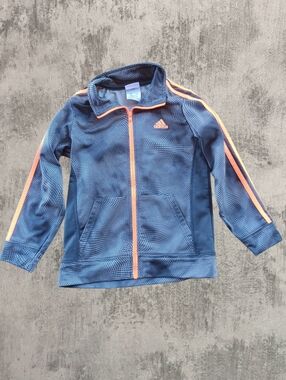 Adidas Gray Jacket with Orange Trim